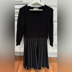 LOFT striped skirt black sweater dress